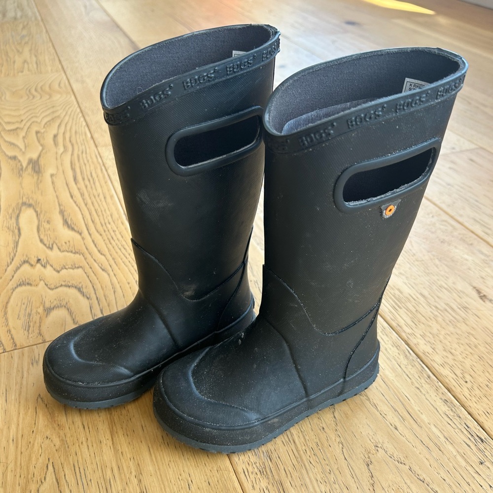 BOGS Kids Black Rain Boots